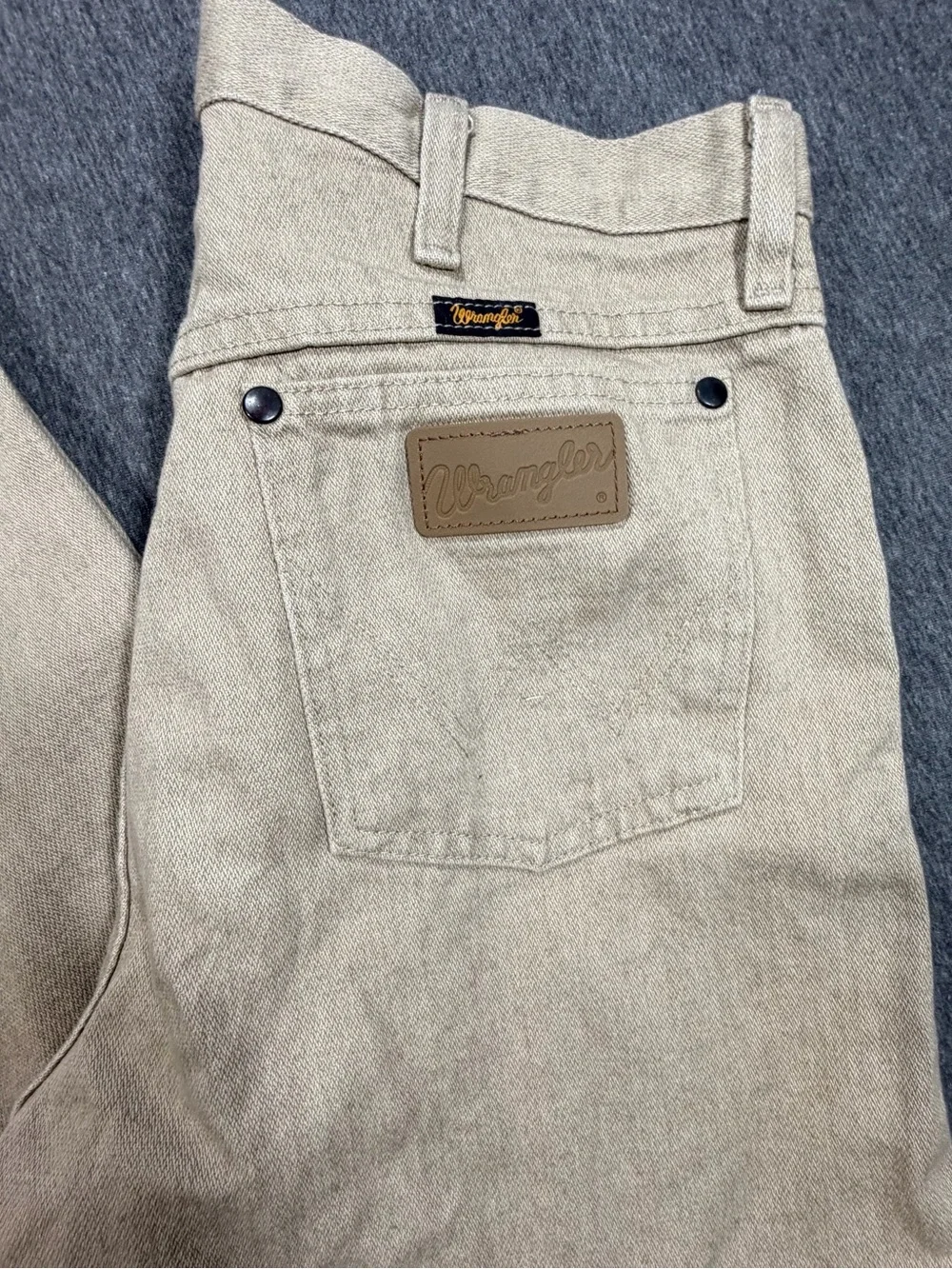 Wrangler Cowboy Cut Jeans Pants Mens 30x36 Tan Classic Fit Straight Leg Work